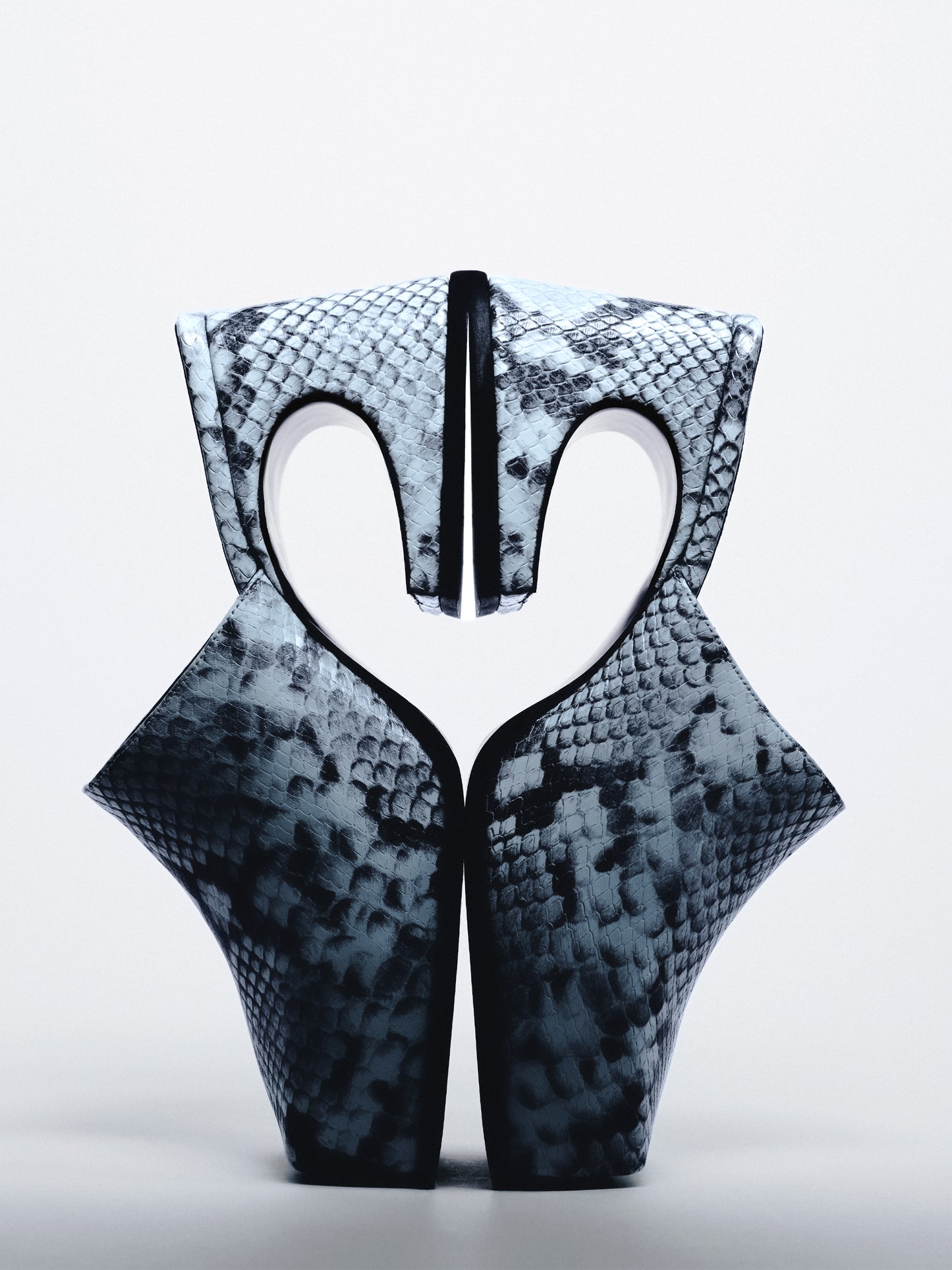 DENIM SNAKE SASSY MULE