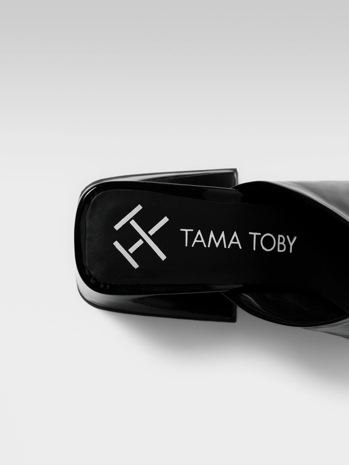 Black Patent Sassy Mule