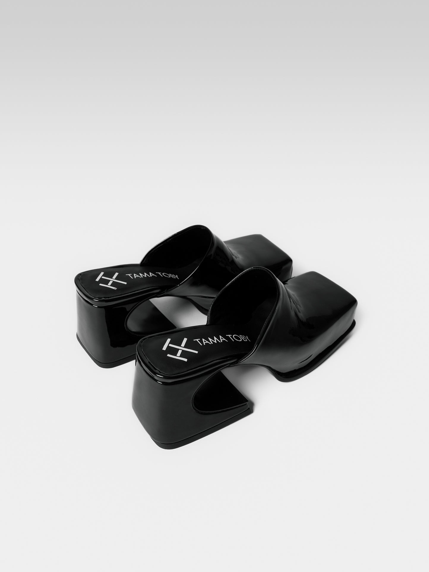 Black Patent Sassy Mule