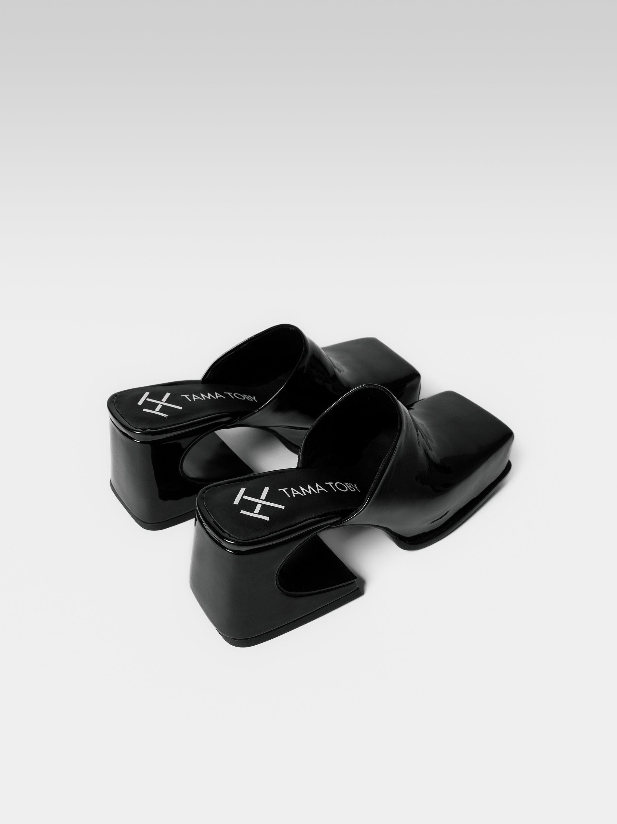 Black Patent Sassy Mule