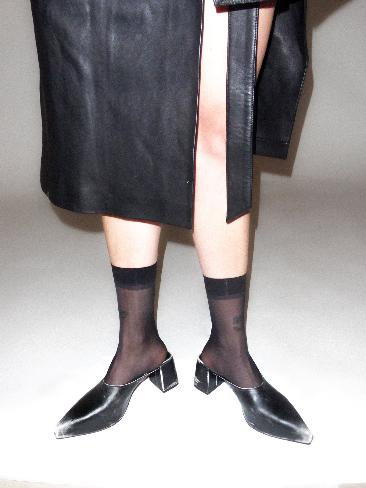Washed Black RIRI Mule