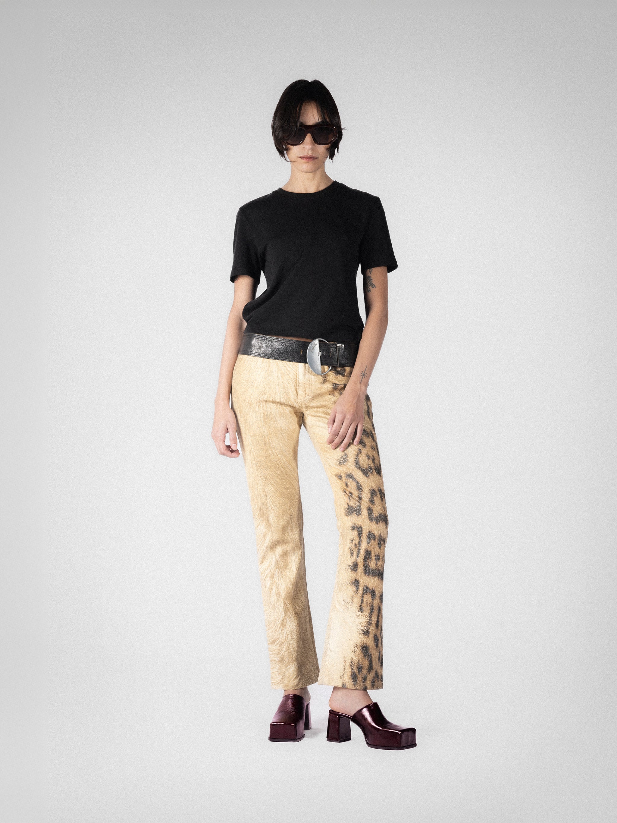 PATENT BURGUNDY WINE LARA MULE