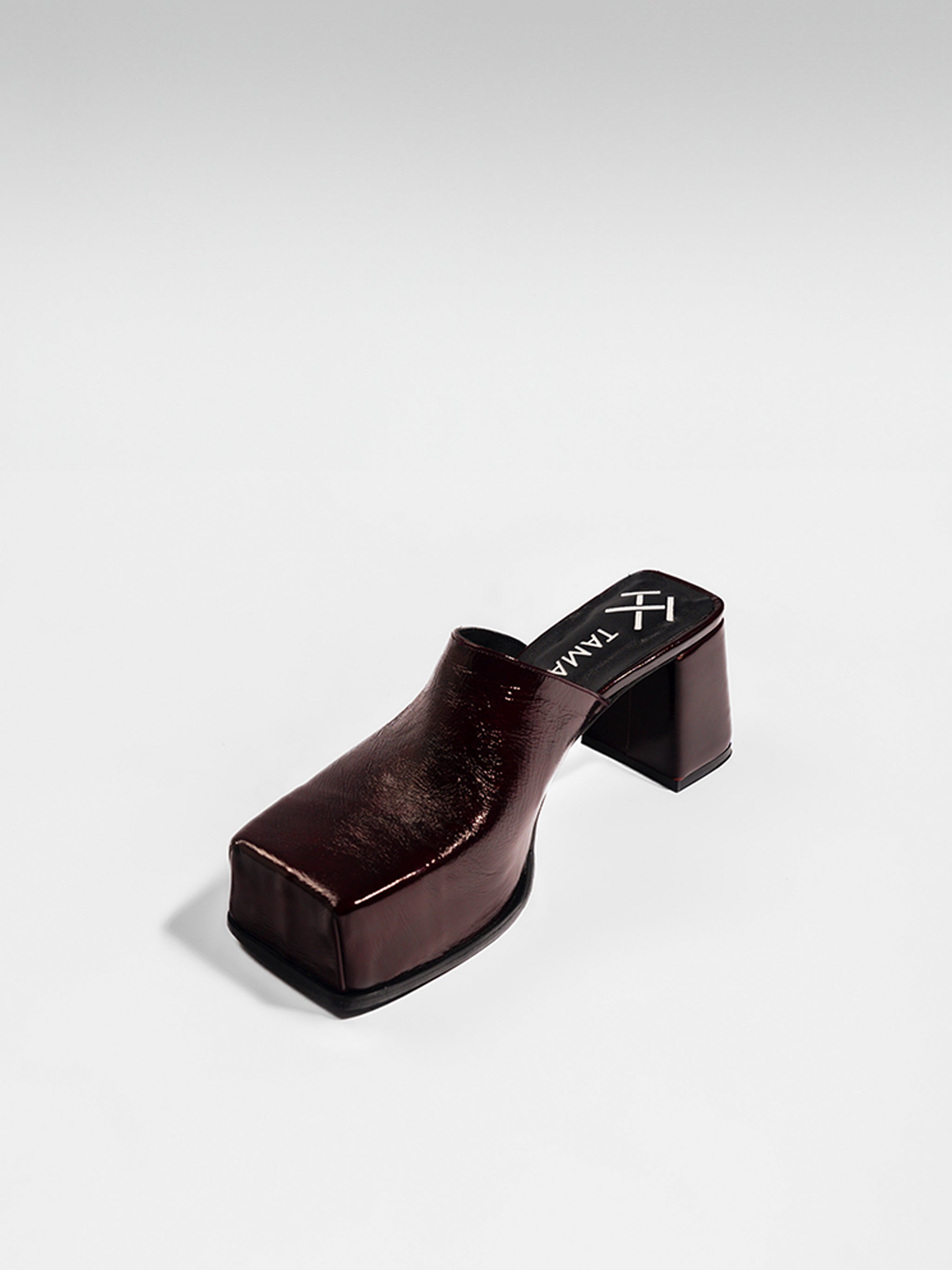THE LARA MULE — DEEP RED BURGUNDY PREMIUM LEATHER | TAMA TOBY