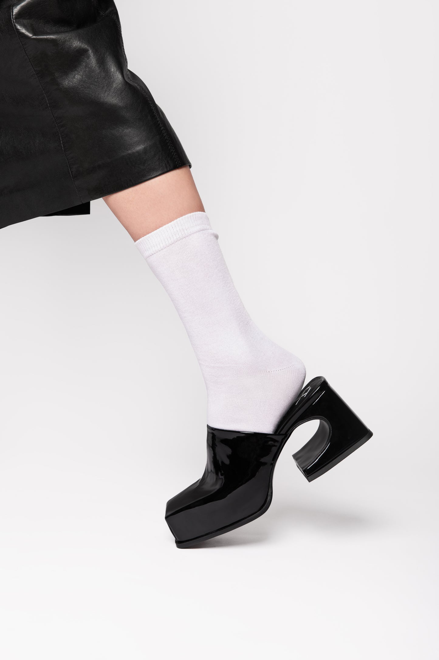 Black Patent Sassy Mule