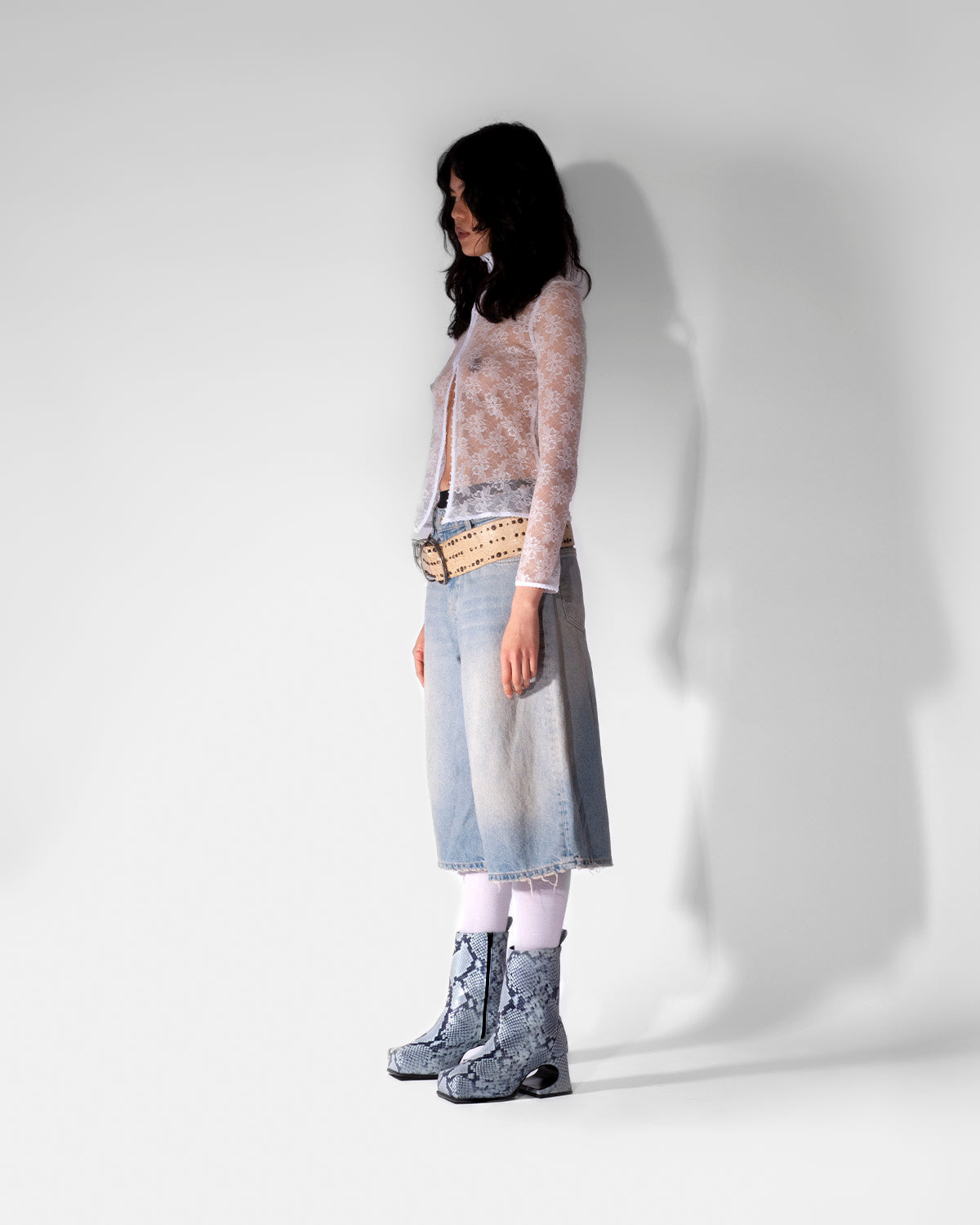 DENIM SNAKE ROXY BOOTS